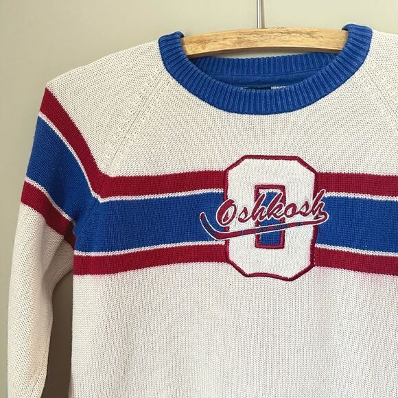 Vintage OshKosh b’ Gosh boys knit hockey crewneck sweater - Picture 1 of 8